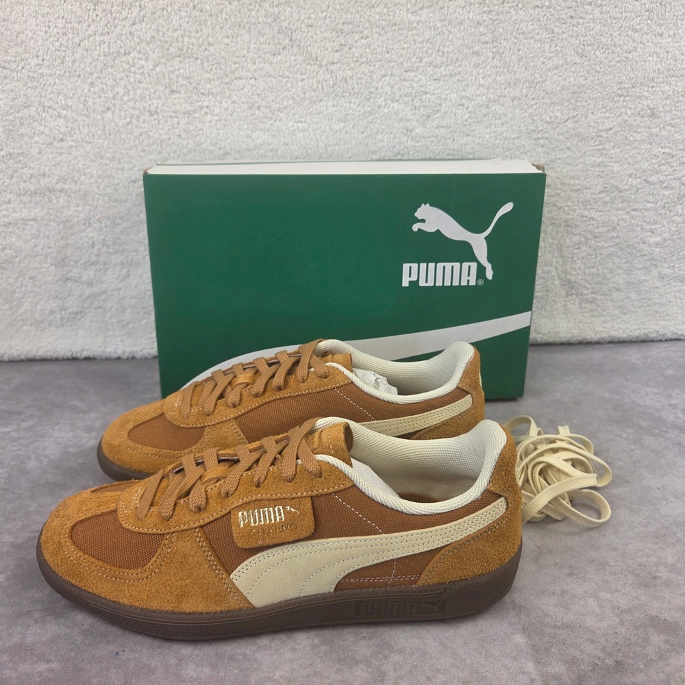 Puma Palermo Vintage Sneakers Caramel Latte Creamy 396841 02 Womens 11 NEW